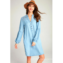 SENHORA TENCEL DENIM VESTIDOS